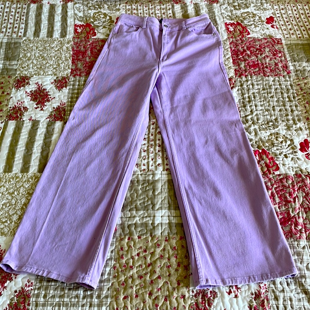 Light purple high rise straight legs jeans